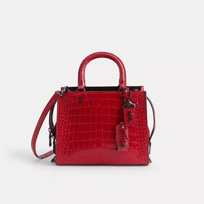 Coach Restored Rogue 25 In Alligator In Red