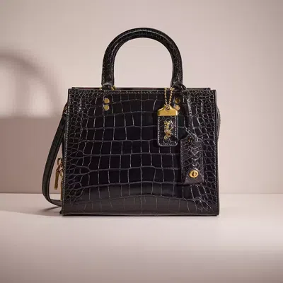 Coach Restored Rogue 25 In Alligator In Black