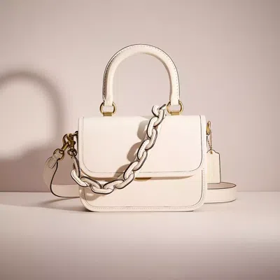 Coach Restored Rogue Top Handle Bag In Brass/chalk