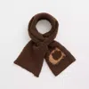 Coach Restored Sherpa Knit Scarf In Dark Brown