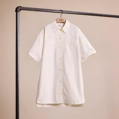 Coach Restored Shirt Dress In Cream