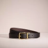Coach Restored Signature And Harness Buckle Cut To Size Belt, 32mm In Black/mahogany