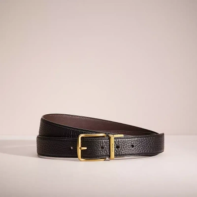 Coach Restored Signature And Harness Buckle Cut To Size Belt, 32mm In Brown