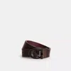 Coach Restored Signature Buckle Cut To Size Reversible Belt, 38mm In Black/ox Blood