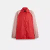 Coach Restored Signature Oversized Jacket In Red