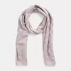 Coach Signature C Border Grey Silk Mix Stole Scarf