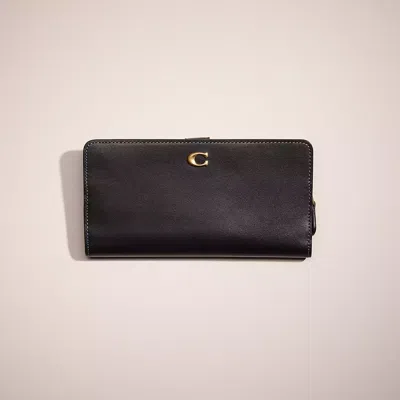 Coach Restored Skinny Wallet In Brass/black