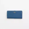 Coach Restored Skinny Wallet In Brass/blue