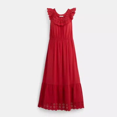 Coach Restored Sleeveless Ruffle Dress