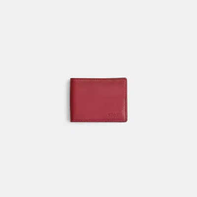 Coach Restored Slim Billfold Wallet In Red