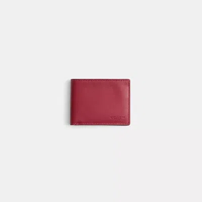 Coach Restored Slim Billfold Wallet In Red