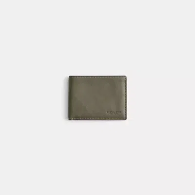 Coach Restored Slim Billfold Wallet In Green