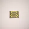 Coach Restored Slim Billfold Wallet In Signature Leather In Army Green/key Lime