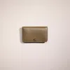 Coach Restored Slim Card Case In Pewter/army Green