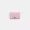Coach Restored Slim Card Case In Pewter/carnation