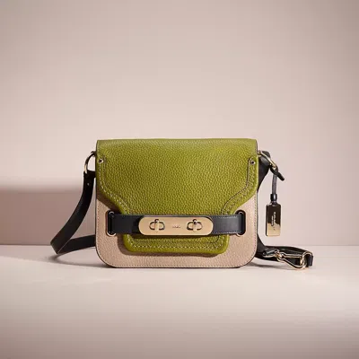 Coach Restored Small  Swagger Shoulder Bag In Green