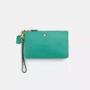 Coach Restored Small Wristlet In Brass/bright Green