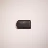 Coach Restored Small Zip Around Card Case In Brass/black