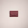 Coach Restored Snap Card Case In Colorblock In Red Currant