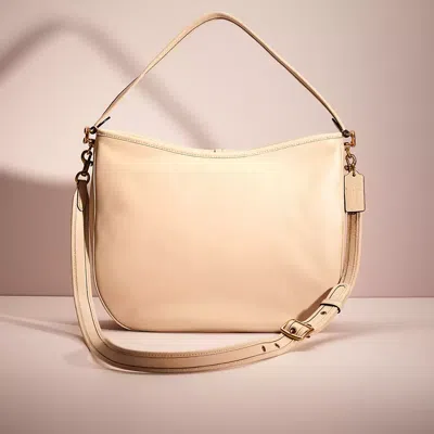 Coach Restored Soft Tabby Hobo In Brass/ivory