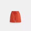 Coach Restored Solid Shorts In Orange