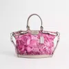 Coach Restored Sophia Satchel In Silver/pink Multicolor