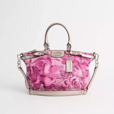 Coach Restored Sophia Satchel In Silver/pink Multicolor