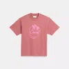 Shop Coach Restored Strawberry Skater T Shirt In Rose