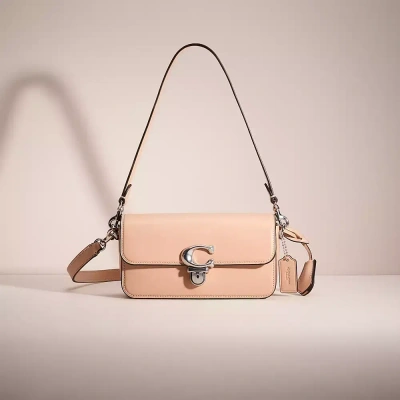 Coach Restored Studio Baguette Bag In Silver/buff