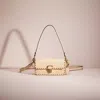 Coach Restored Studio Baguette Bag With Crystal Rivets In Brass/ivory
