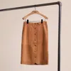 Coach Restored Suede Skirt In Canyon