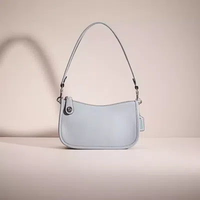 Coach Restored Swinger 20 In Silver/grey Blue