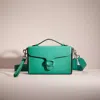Coach Restored Tabby Box Bag In Silver/bright Green