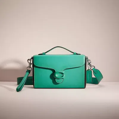 Coach Restored Tabby Box Bag In Silver/bright Green