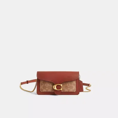Coach Restored Tabby Chain Clutch In Signature Canvas In Multi