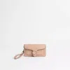 Coach Restored Tabby Crossbody Wristlet In Silver/buff