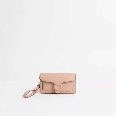 Coach Restored Tabby Crossbody Wristlet In Silver/buff