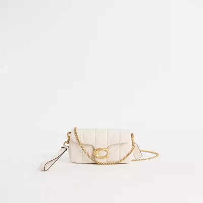 Coach Restored Tabby Crossbody Wristlet With Pillow Quilting In Brass/chalk