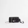 Coach Restored Tabby Crossbody Wristlet With Pillow Quilting In Silver/black
