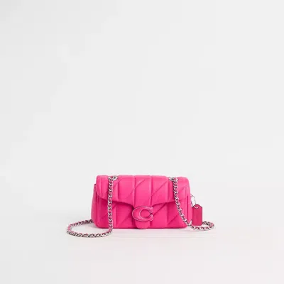 Coach Restored Tabby Shoulder Bag 20 With Quilting In Silver/dragonfruit