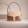 Coach Restored Tabby Shoulder Bag With Colorblock Snakeskin Detail In Light Antique Nickel/taupe Multi