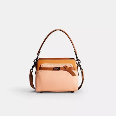 Coach Restored Tate Carryall In Colorblock In Pewter/blush Natural Multi