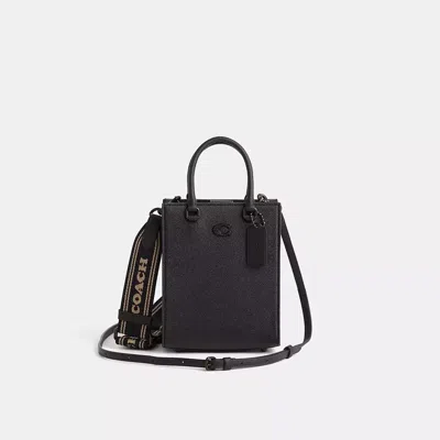 Coach Restored Tote 16 With Signature Canvas In Black