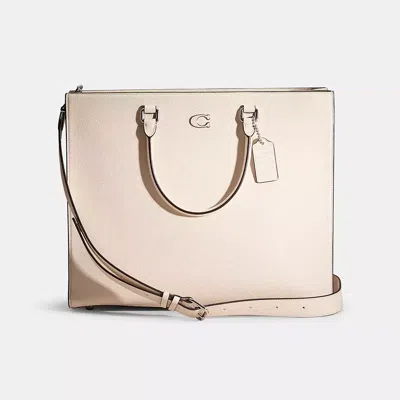 Coach Restored Tote 40 With Signature Canvas In Gray