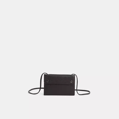 Coach Restored Travel Wallet Crossbody In Black