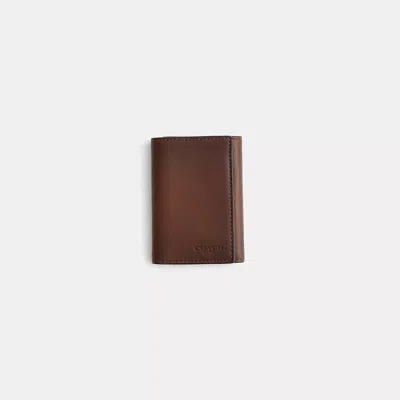 Coach Restored Trifold Wallet In Brown