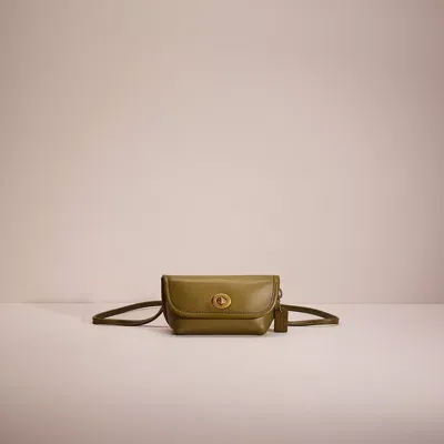 Coach Restored Turnlock Flare Belt Bag In Green