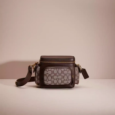 Coach Restored Utility Crossbody 18 In Signature Jacquard In Oak/maple