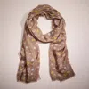 COACH RESTORED WATERCOLOR FLORAL PRINT SIGNATURE OBLONG SCARF