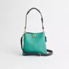 Coach Restored Willow Bucket Bag In Colorblock In Brass/bright Green Multi